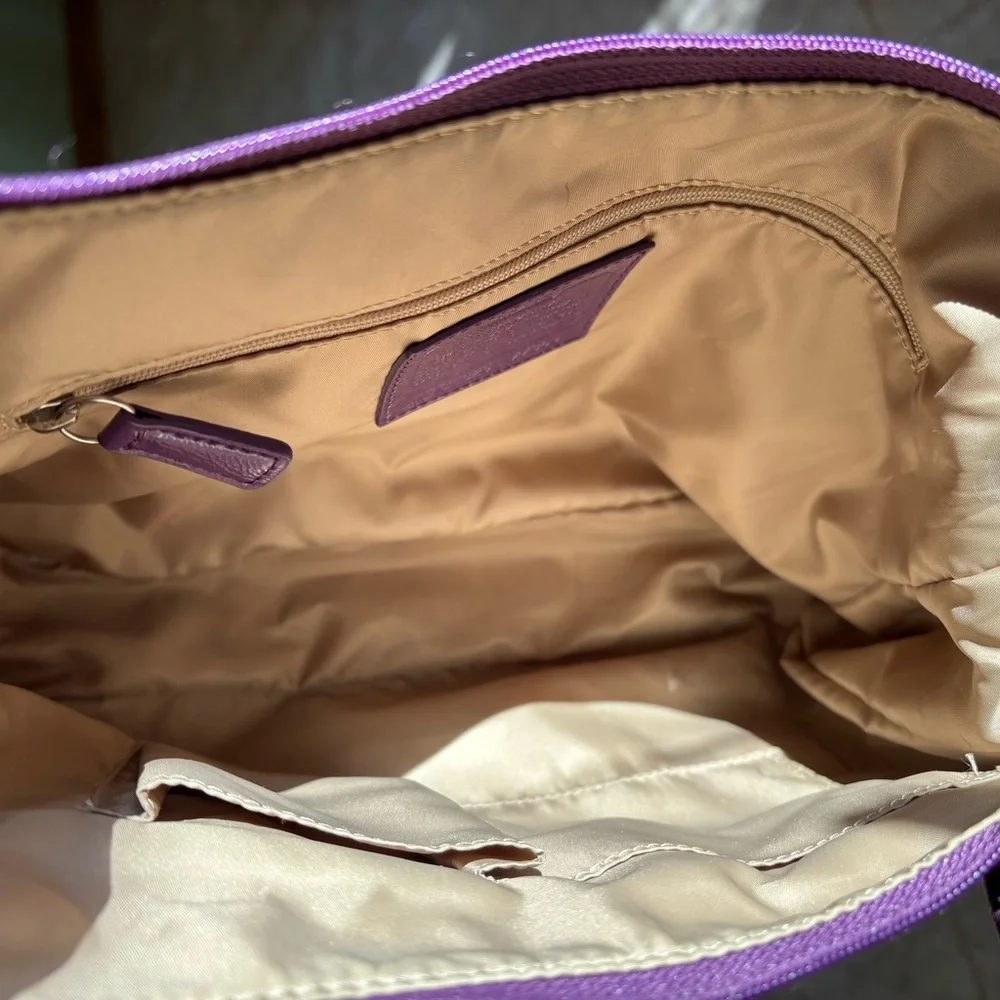 COACH Getaway Nylon Shoulder Bag Rich purple - Picture 11 of 14